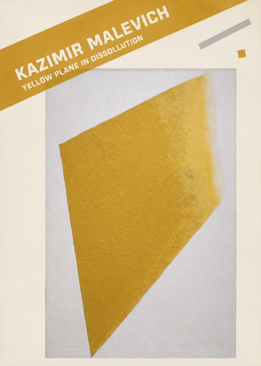 Kazimir Malevich Yellow Plane in Dissolution No3 - Poszter