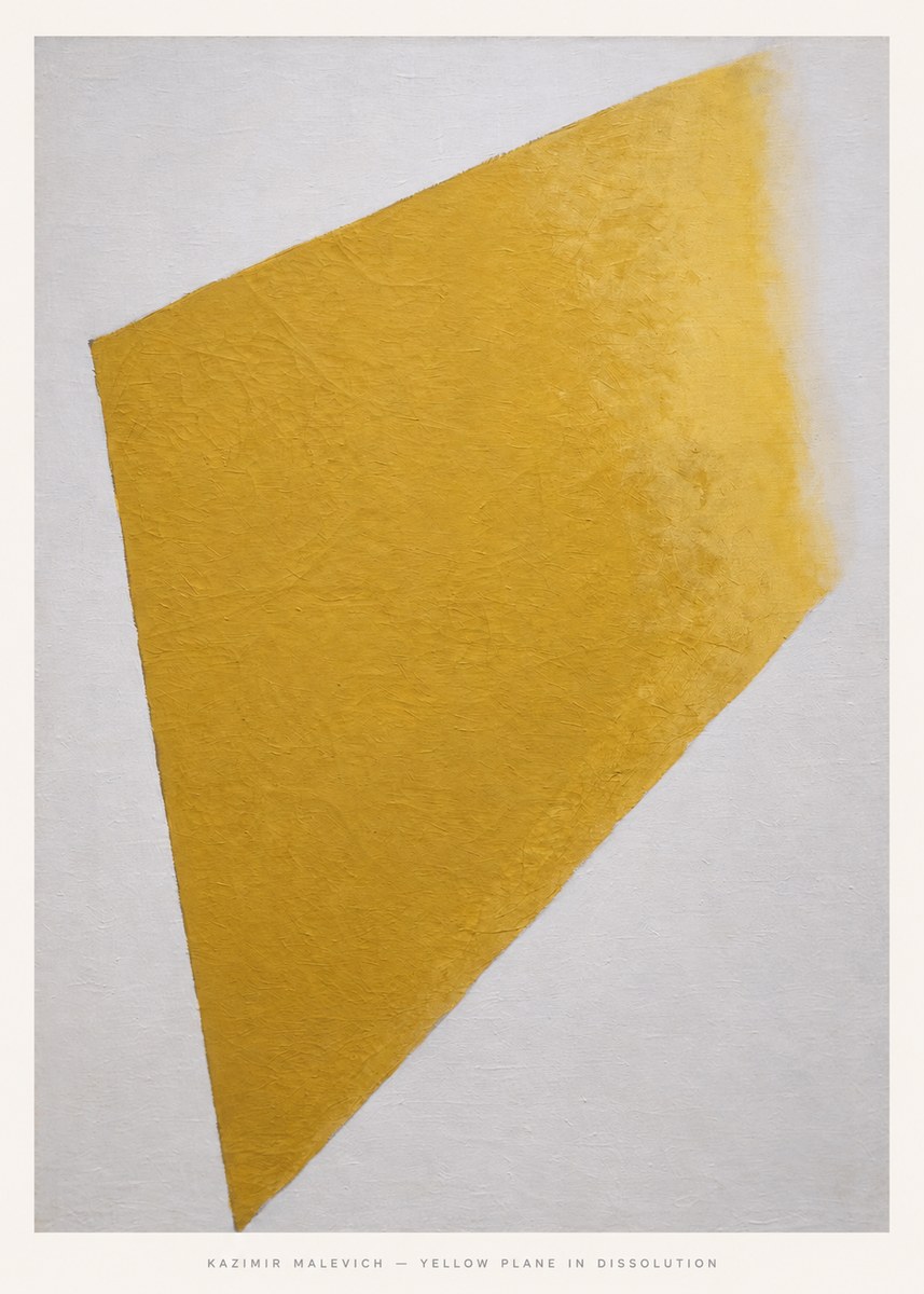 Kazimir Malevich Yellow Plane in Dissolution No6 - Poszter