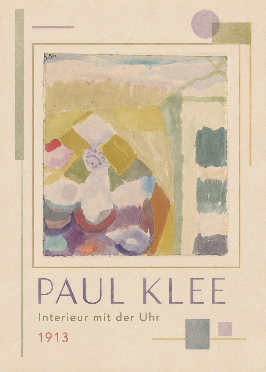 Paul Klee Interieur Mit Der Uhr II No1 - Poszter