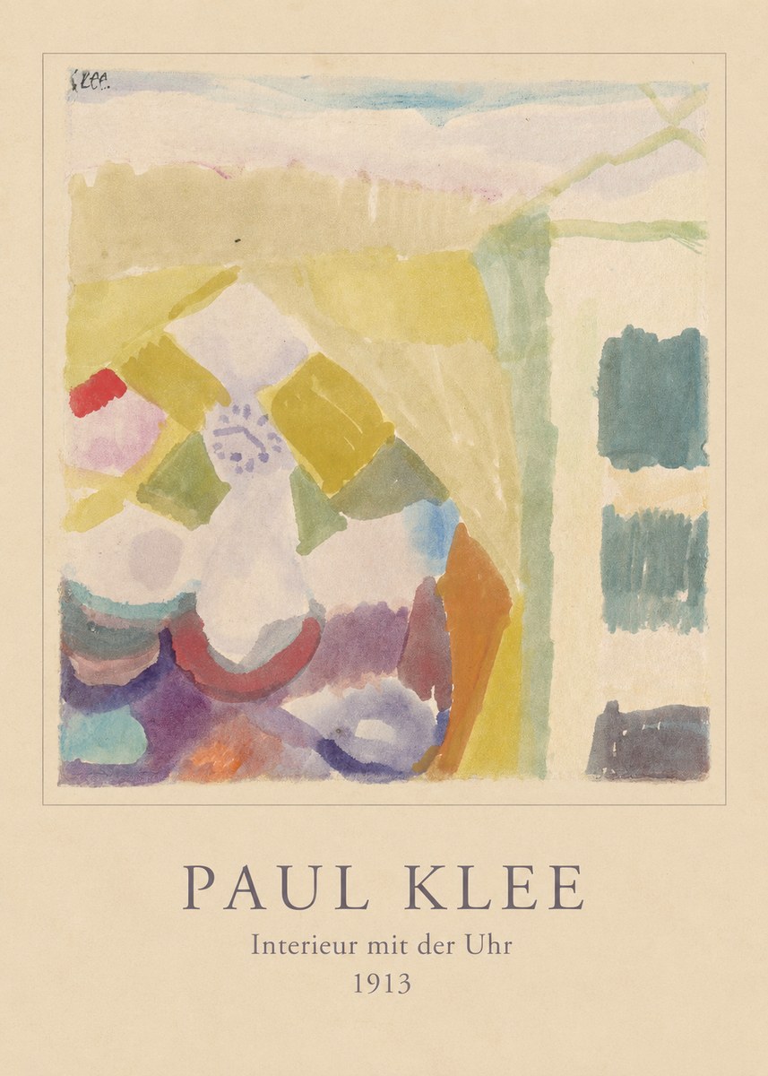 Paul Klee Interieur Mit Der Uhr II No4 - Poszter