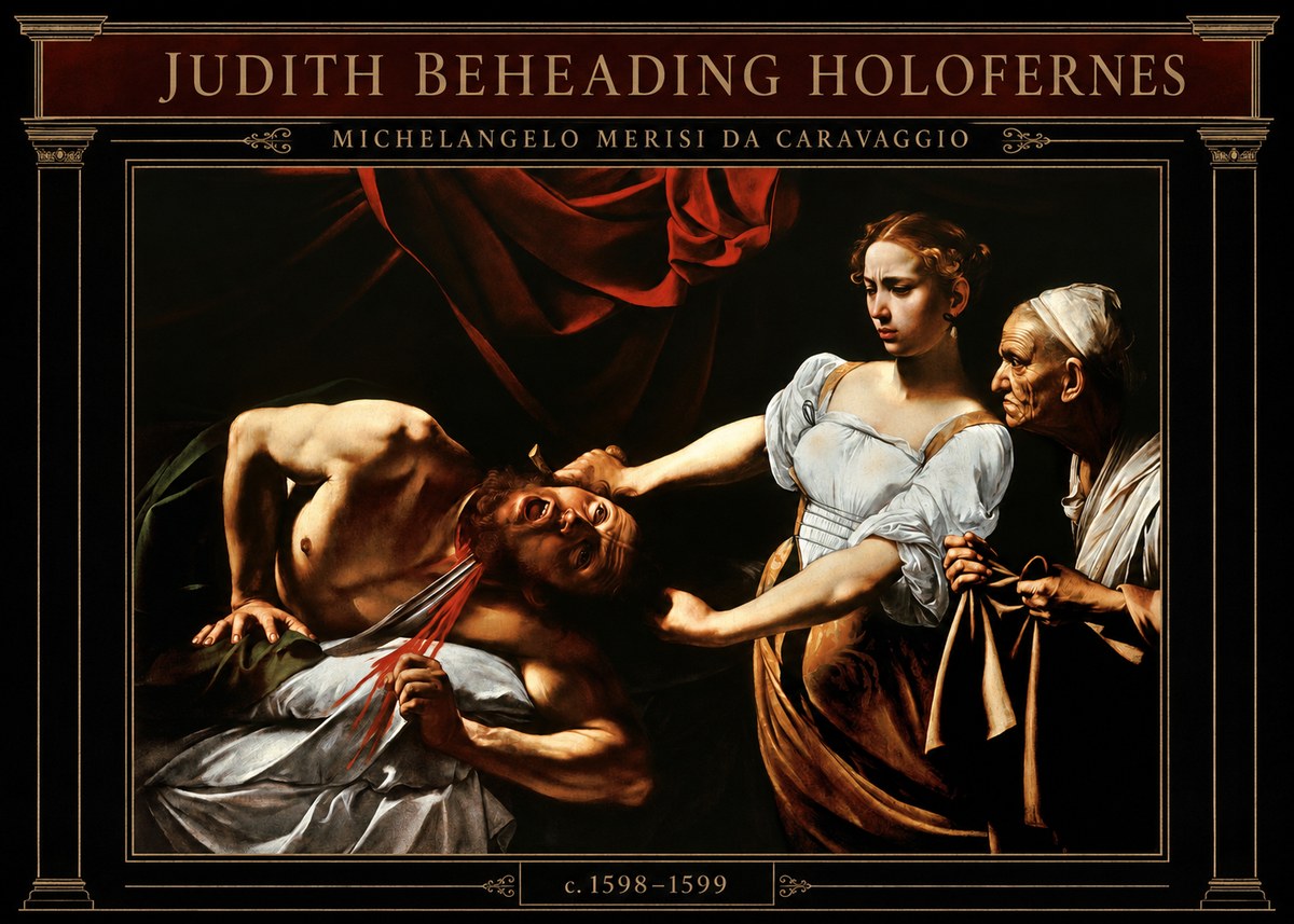 Michelangelo Merisi da Caravaggio Judith Beheading Holofernes IV No3 - Poszter