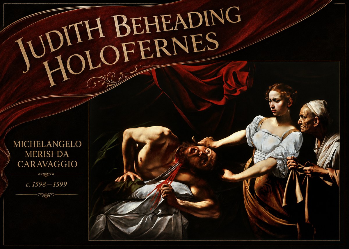 Michelangelo Merisi da Caravaggio Judith Beheading Holofernes IV No5 - Poszter