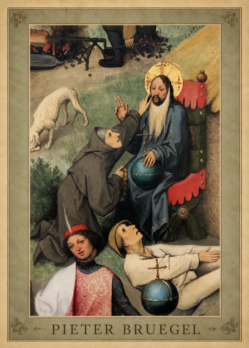 Pieter Bruegel The Adoration of the Magi - Detail No3 - Poszter