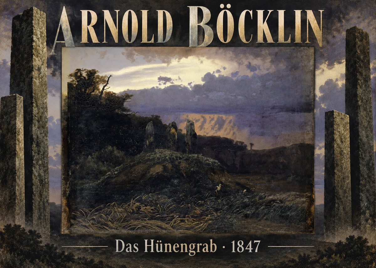Arnold Böcklin Das Hünengrab No5 - Poszter