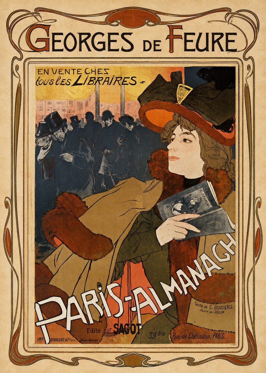 Georges de Feure Paris-almanach II No1 - Poszter