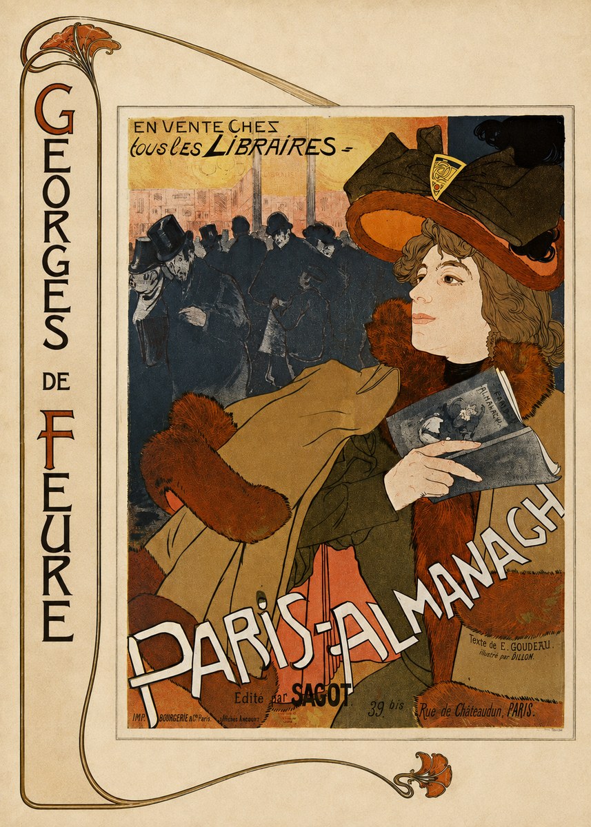 Georges de Feure Paris-almanach II No2 - Poszter
