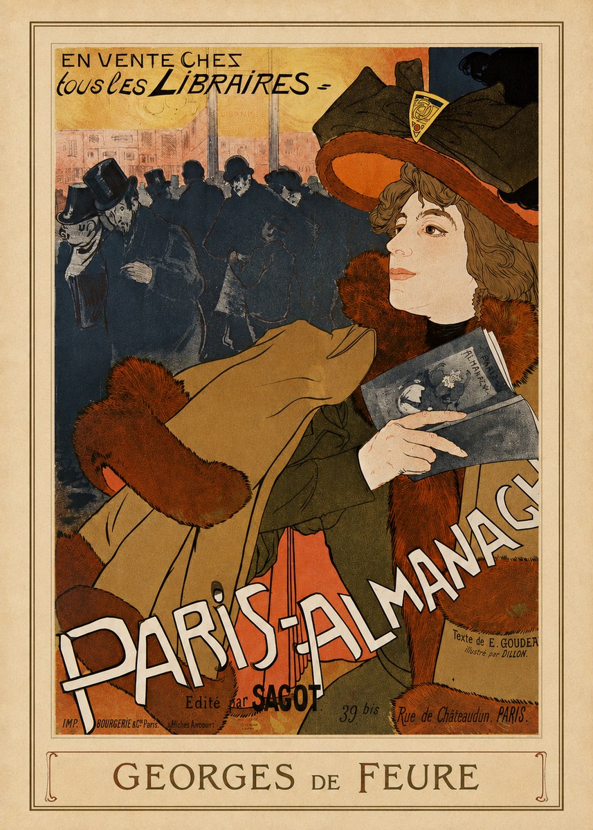 Georges de Feure Paris-almanach II No3 - Poszter
