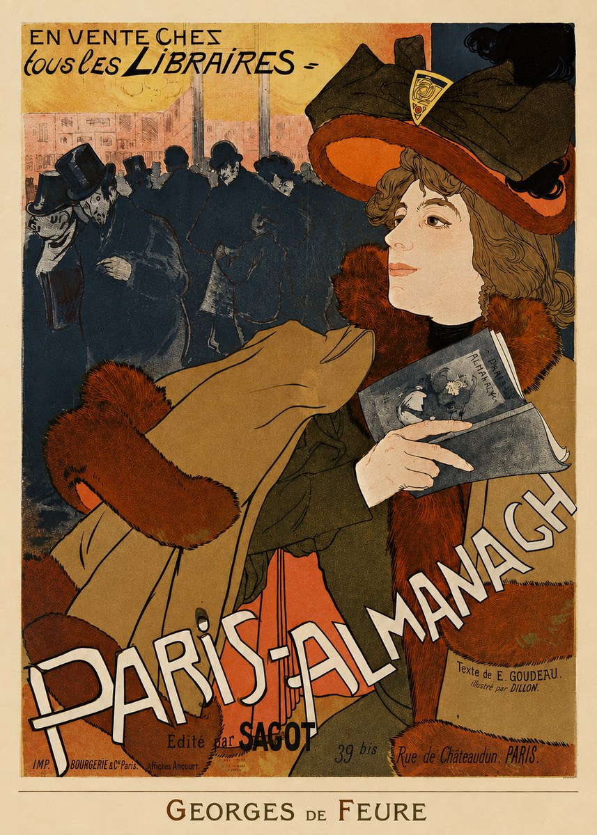 Georges de Feure Paris-almanach II No4 - Poszter
