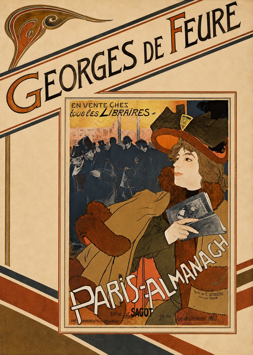 Georges de Feure Paris-almanach II No5 - Poszter