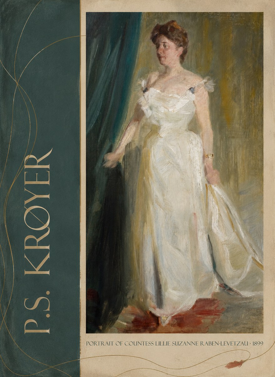 P.S. Krøyer Portrait of Countess Lillie Suzanne Raben-levetzau - 1899 No2 - Poszter