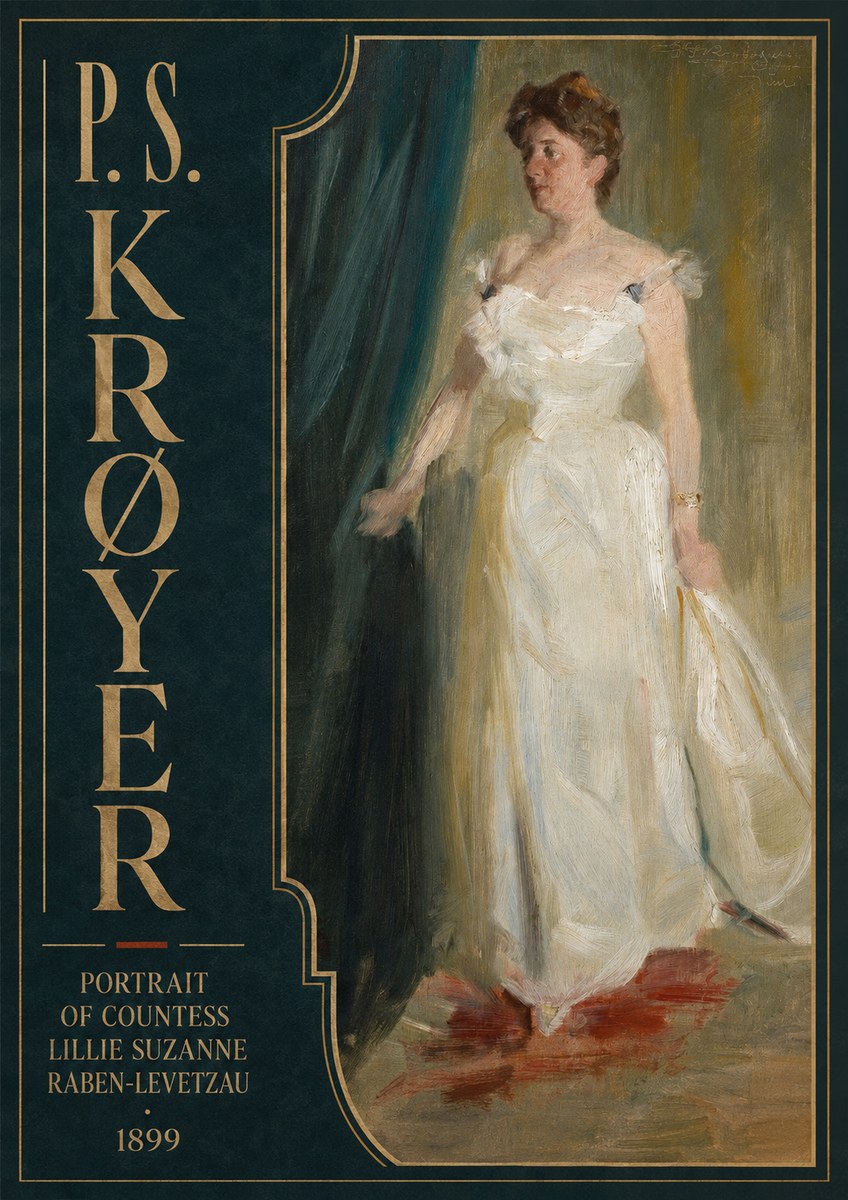 P.S. Krøyer Portrait of Countess Lillie Suzanne Raben-levetzau - 1899 No5 - Poszter