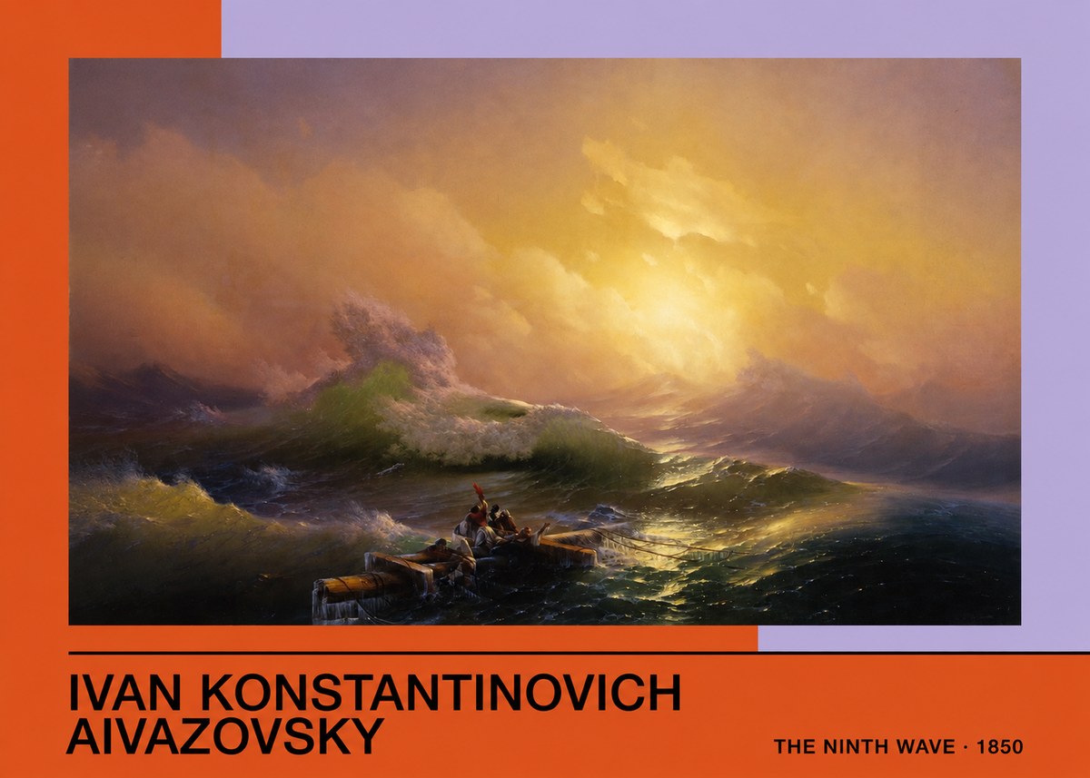 Ivan Konstantinovich Aivazovsky The Ninth Wave III No3 - Poszter