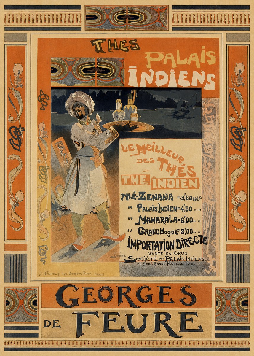 Georges de Feure Thés Palais Indiens No3 - Poszter
