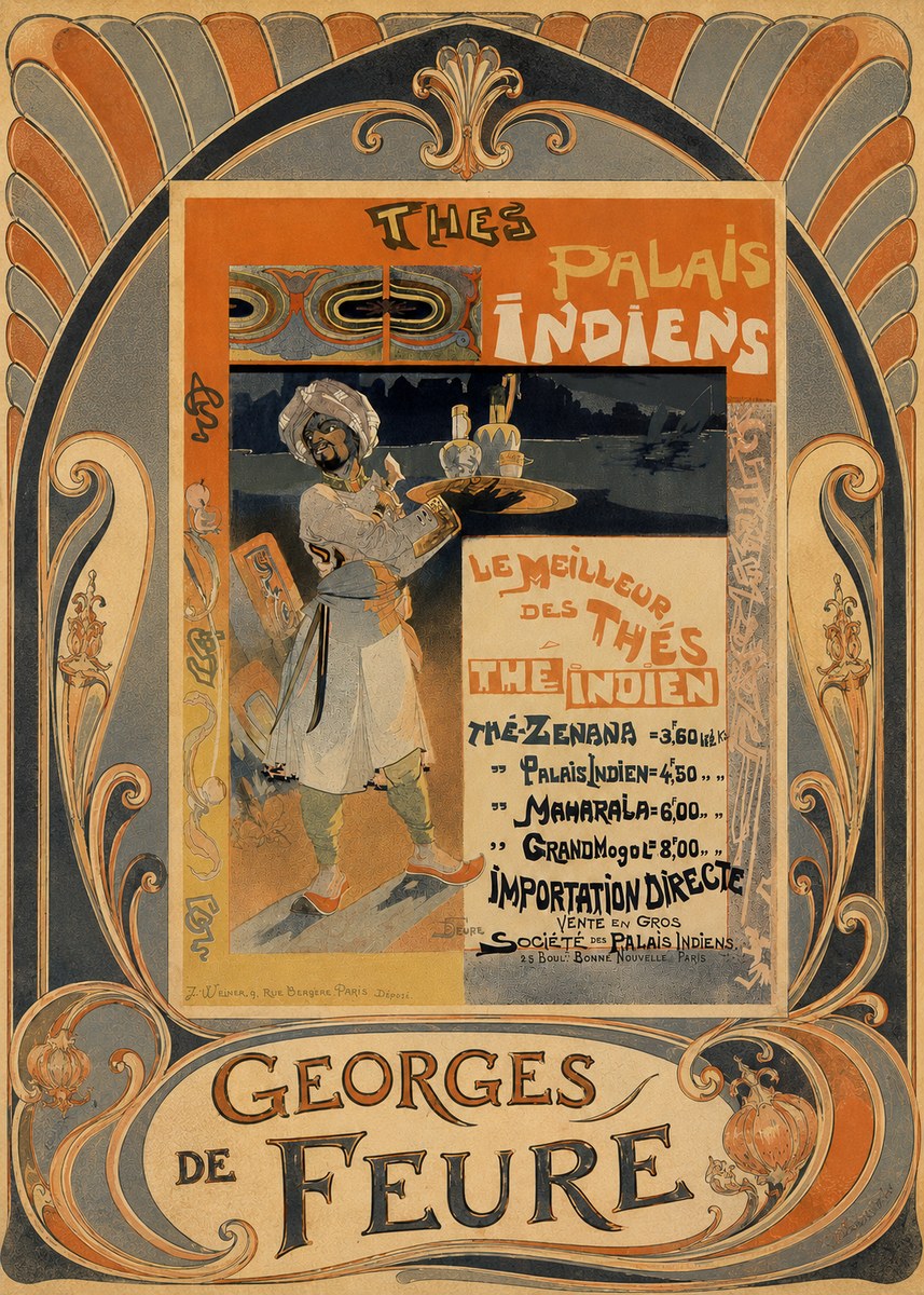 Georges de Feure Thés Palais Indiens No6 - Poszter