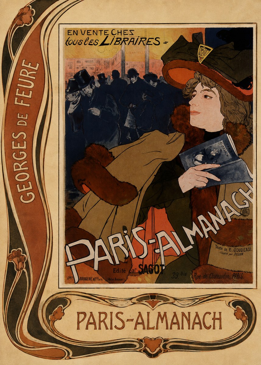 Georges de Feure Paris-almanach III No2 - Poszter