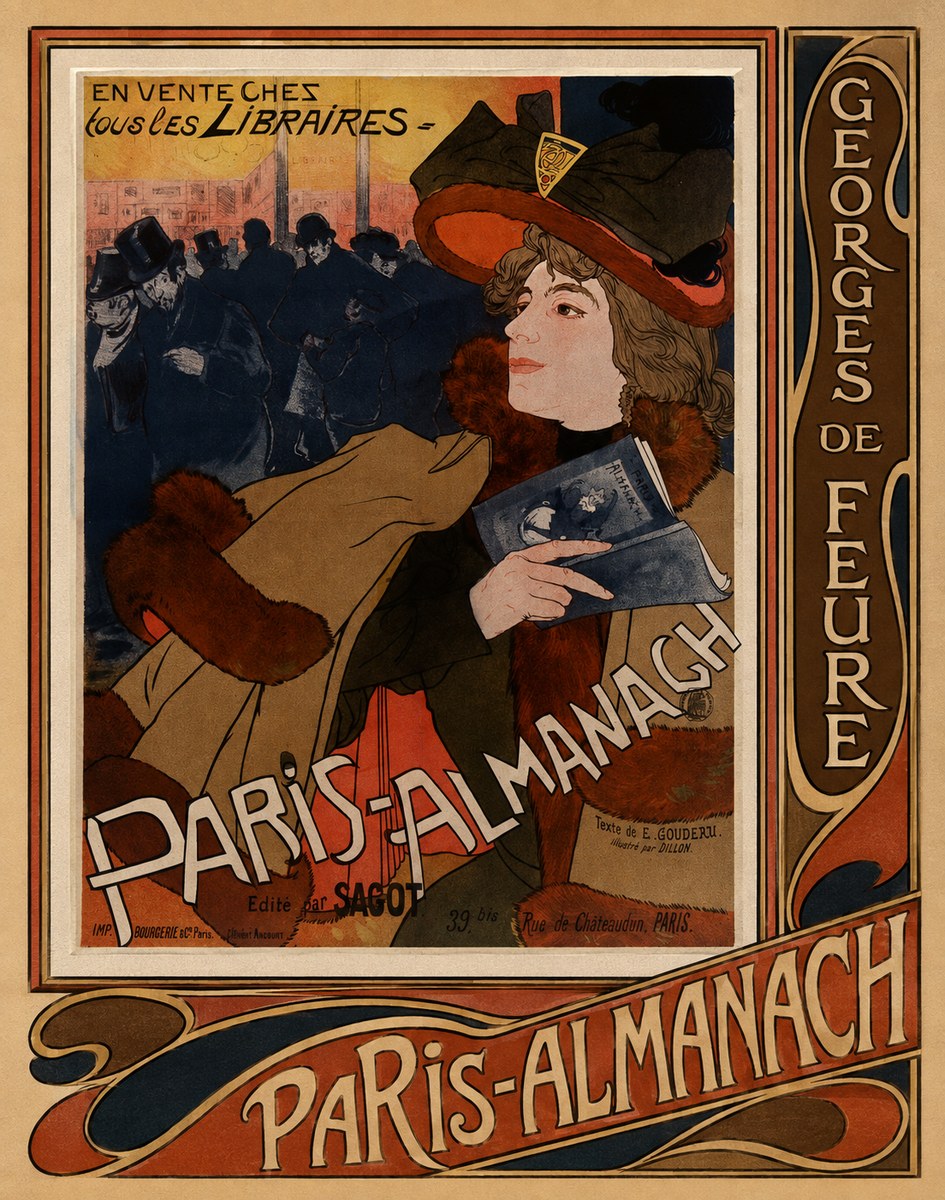 Georges de Feure Paris-almanach III No3 - Poszter