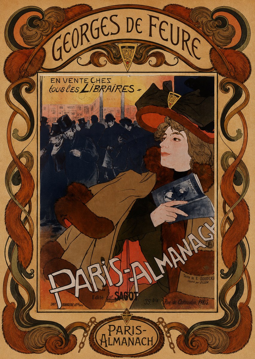 Georges de Feure Paris-almanach III No5 - Poszter