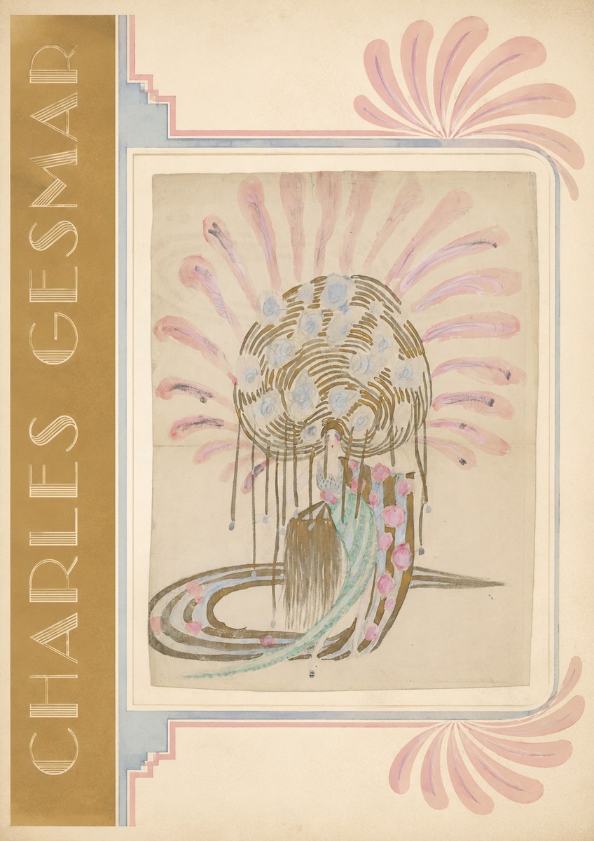 Charles Gesmar Woman with Headdress No2 - Poszter