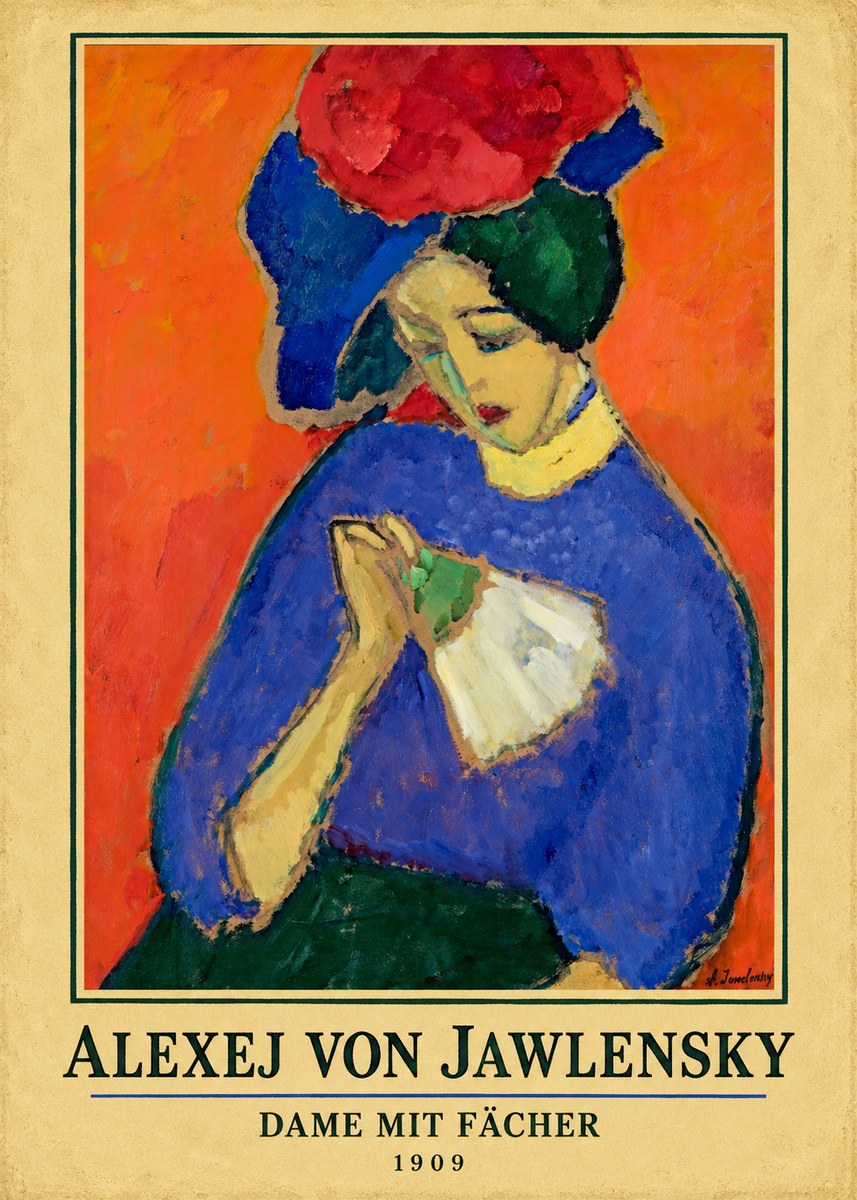 Alexej von Jawlensky Dame Mit Fächer No4 - Poszter