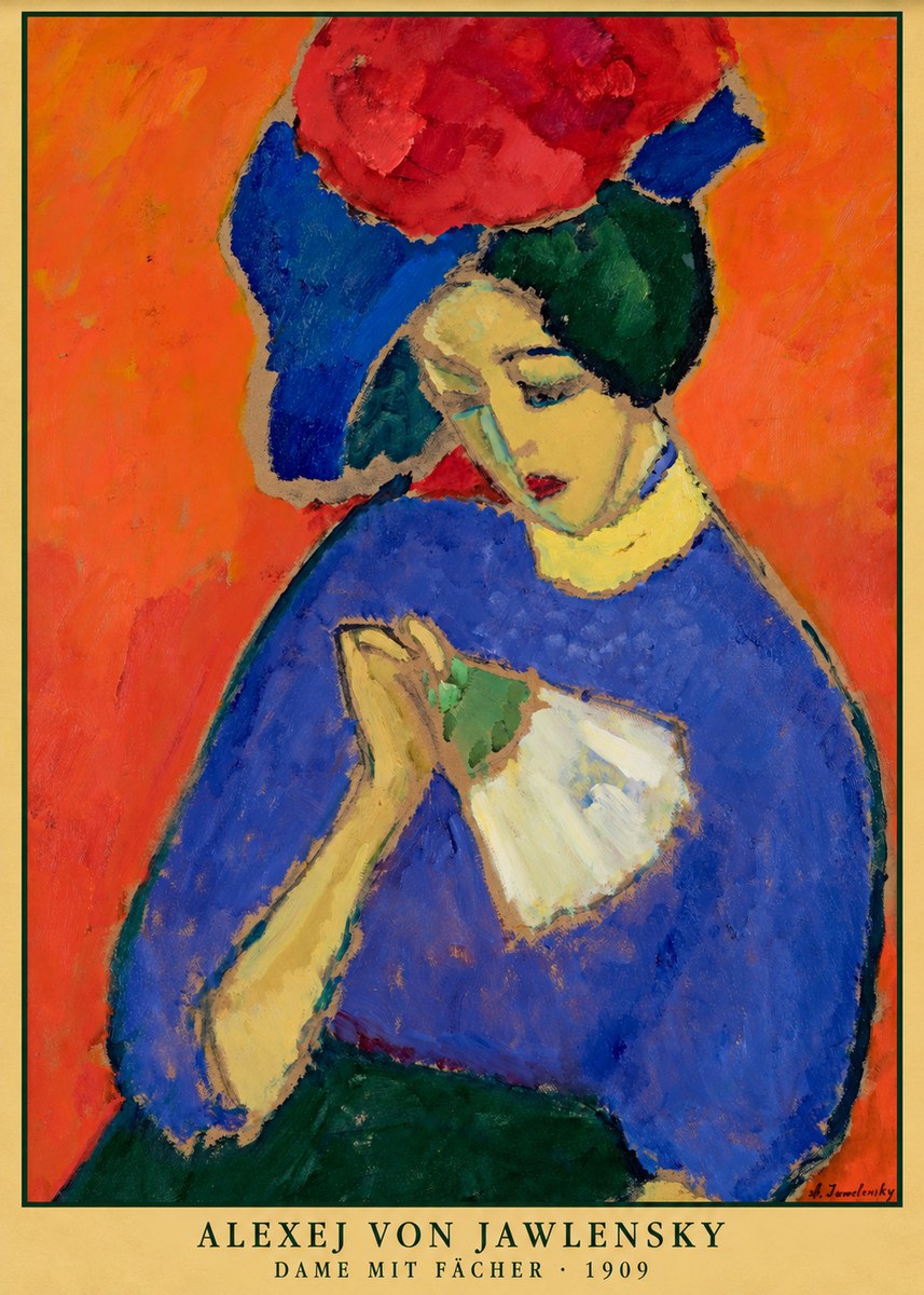 Alexej von Jawlensky Dame Mit Fächer No6 - Poszter