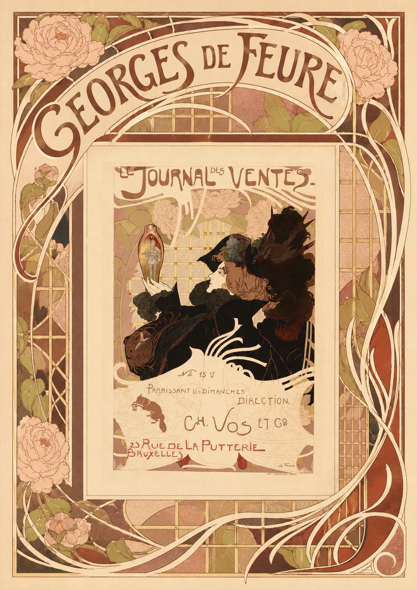 Georges de Feure Le Journal Des Ventes No3 - Poszter