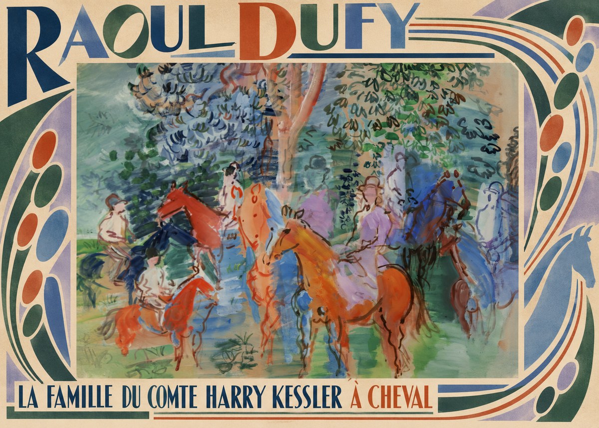 Raoul Dufy La Famille Du Comte Harry Kessler À Cheval No6 - Poszter