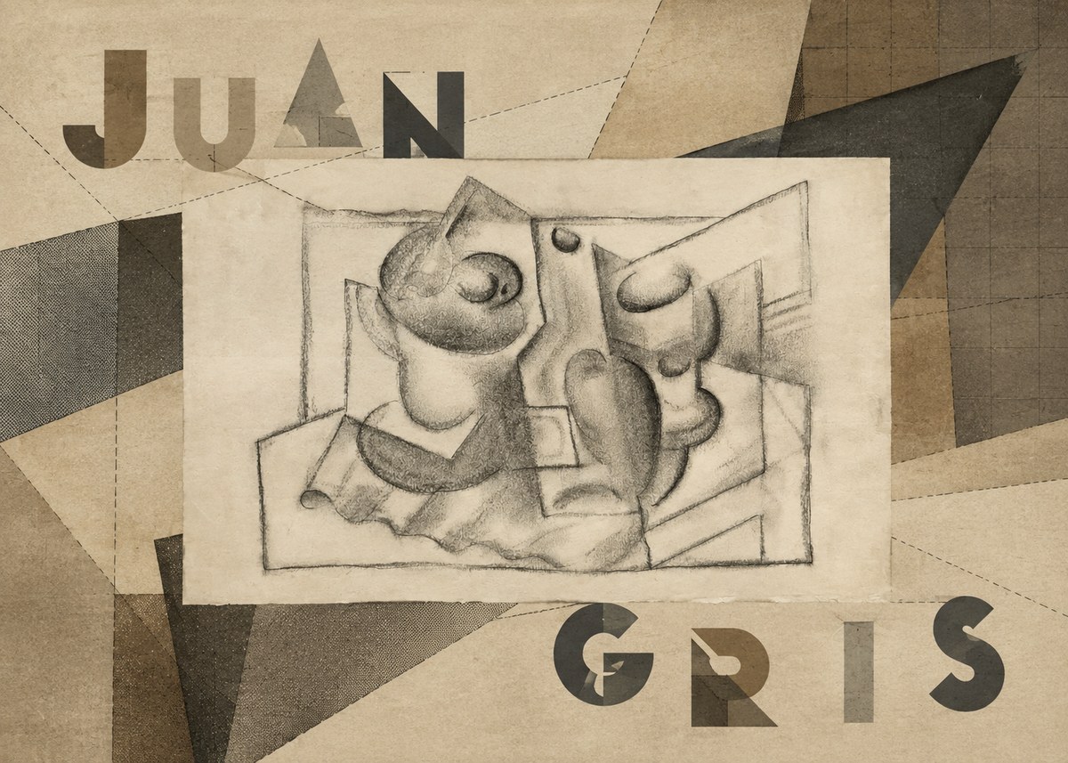 Juan Gris Nature Morte (Bouteille Et Fruit) No4 - Poszter