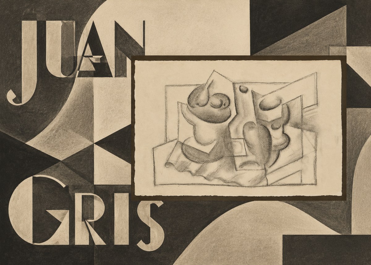 Juan Gris Nature Morte (Bouteille Et Fruit) No5 - Poszter