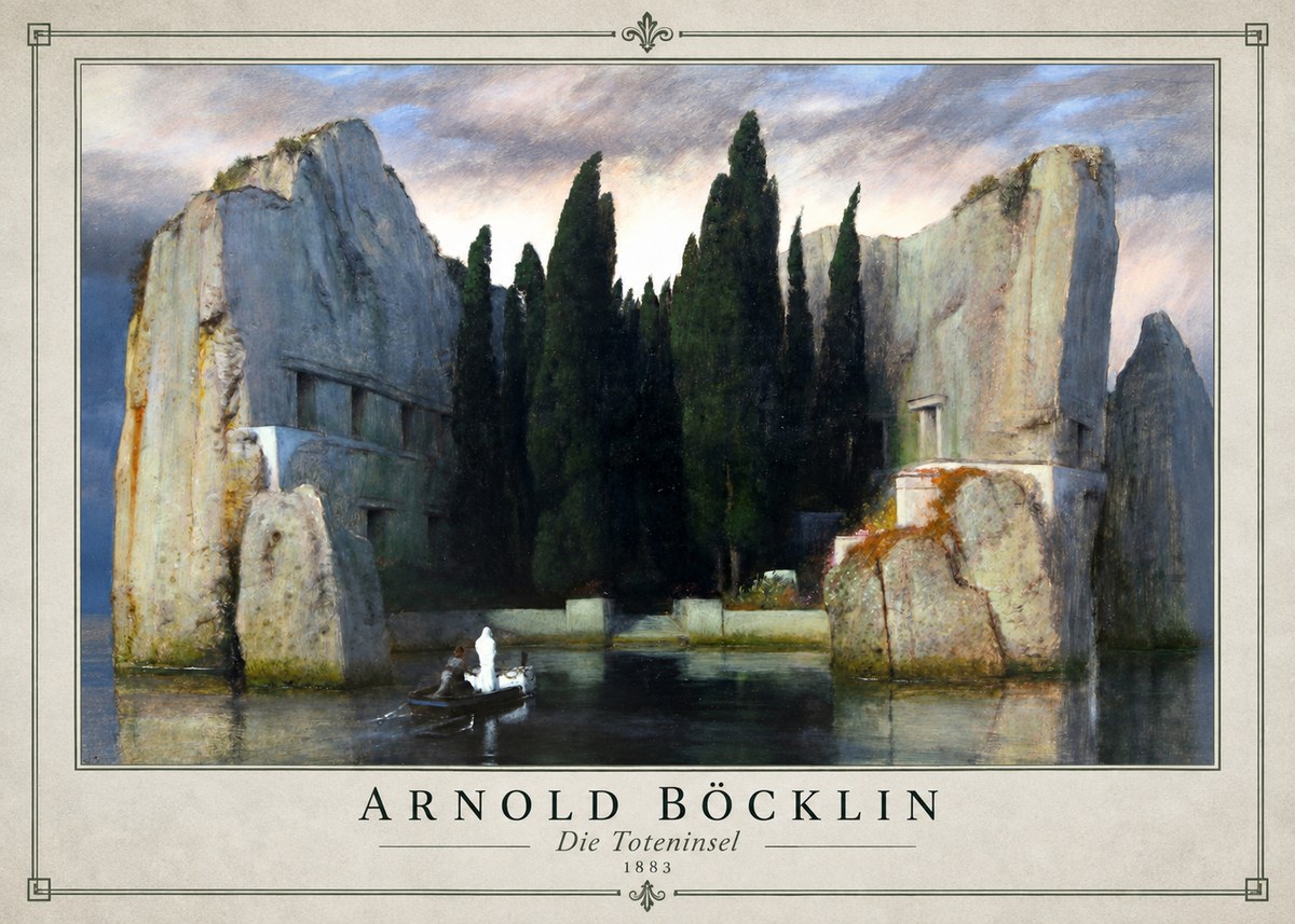 Arnold Böcklin Die Toteninsel VII No1 - Poszter