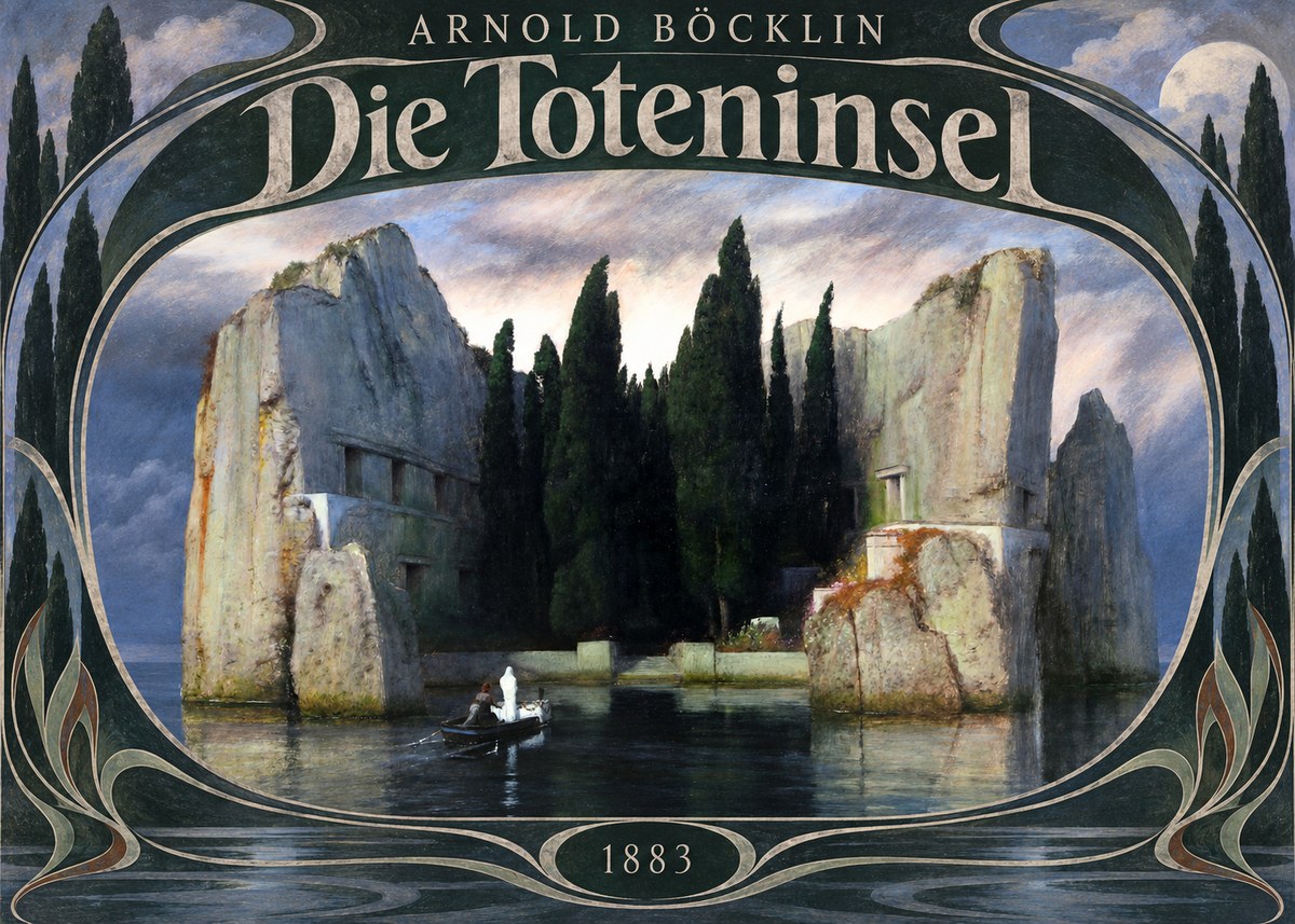 Arnold Böcklin Die Toteninsel VII No6 - Poszter