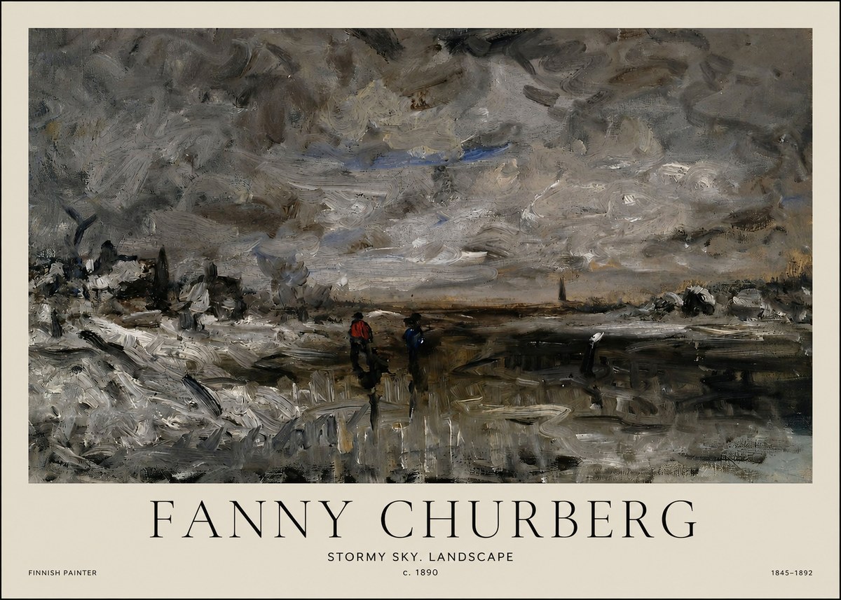 Fanny Churberg Stormy Sky. Landscape No1 - Poszter