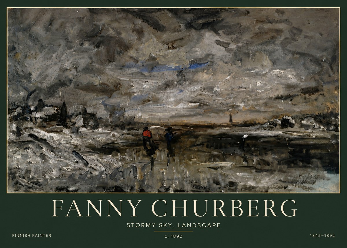 Fanny Churberg Stormy Sky. Landscape No3 - Poszter