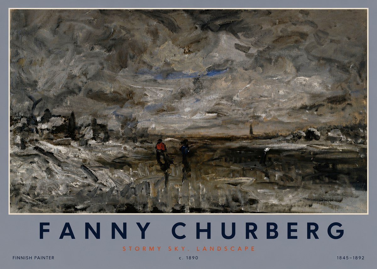 Fanny Churberg Stormy Sky. Landscape No4 - Poszter