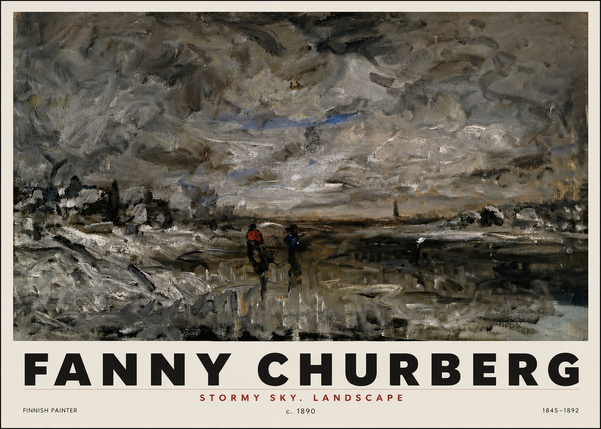 Fanny Churberg Stormy Sky. Landscape No5 - Poszter