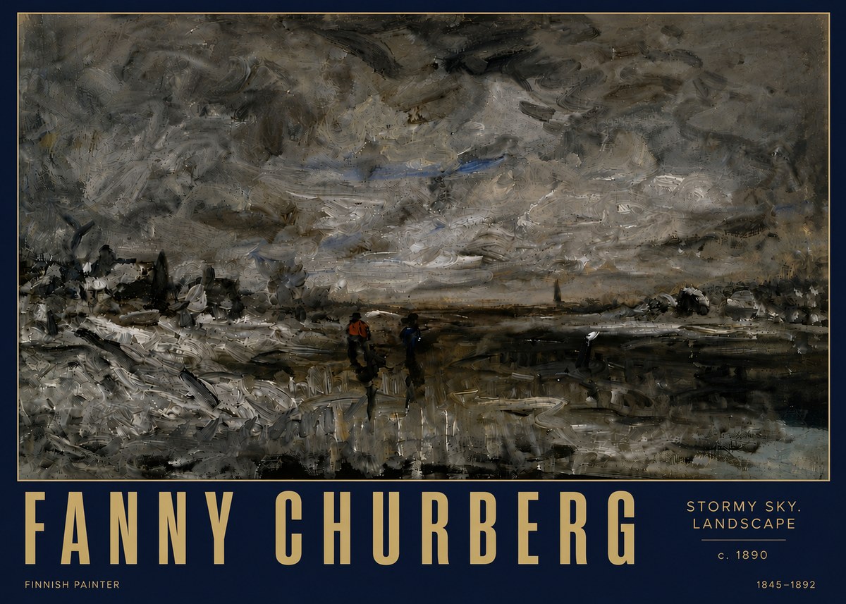 Fanny Churberg Stormy Sky. Landscape No6 - Poszter
