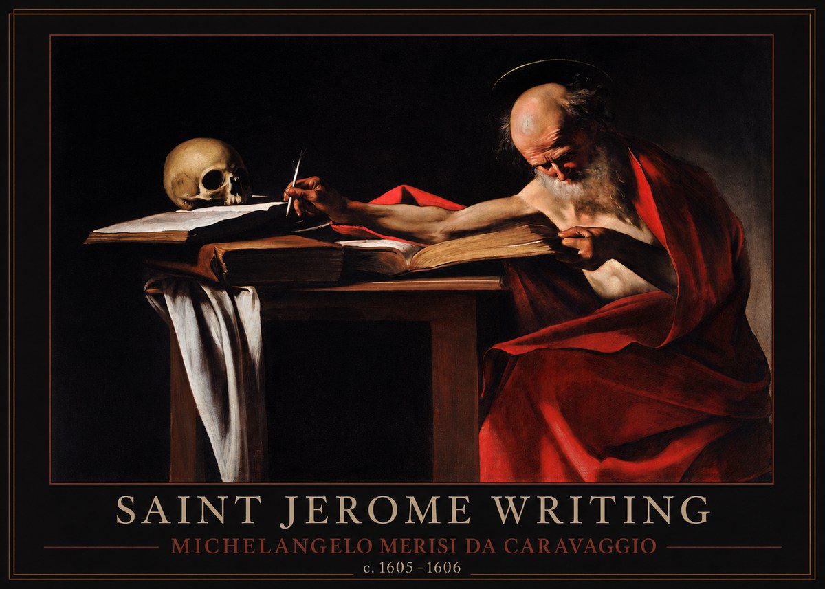 Michelangelo Merisi da Caravaggio Saint Jerome Writing IV No1 - Poszter