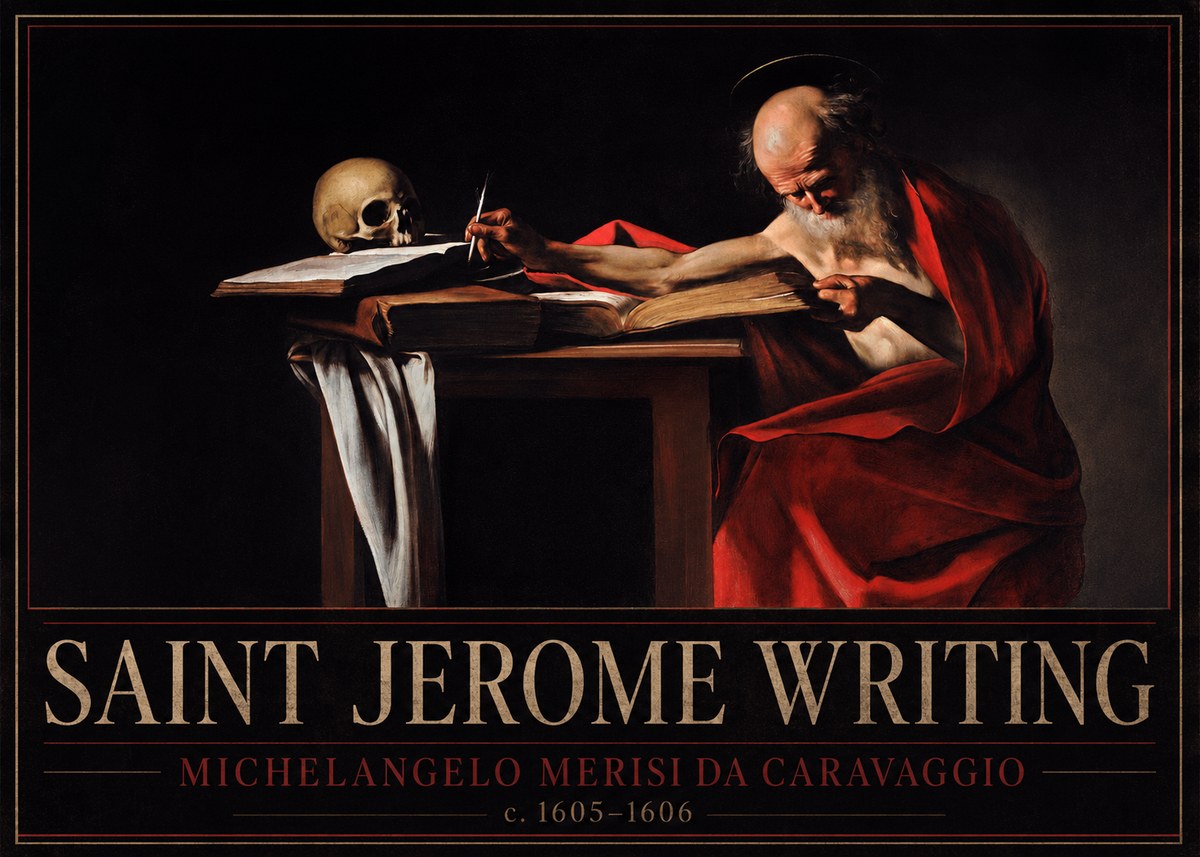 Michelangelo Merisi da Caravaggio Saint Jerome Writing IV No3 - Poszter