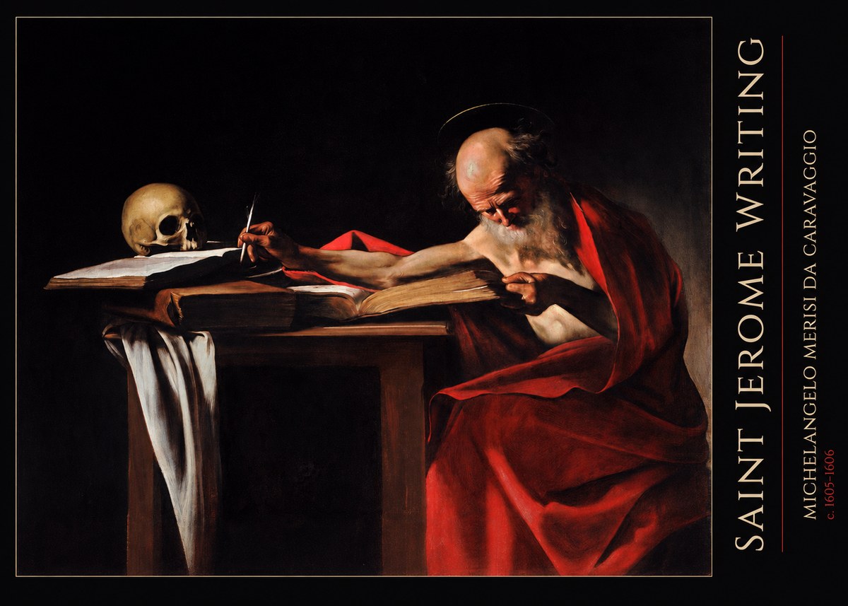 Michelangelo Merisi da Caravaggio Saint Jerome Writing IV No5 - Poszter