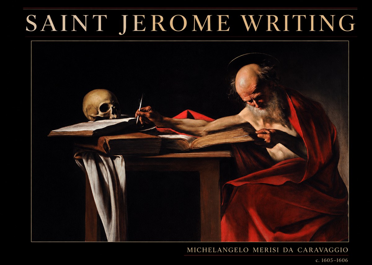 Michelangelo Merisi da Caravaggio Saint Jerome Writing IV No6 - Poszter