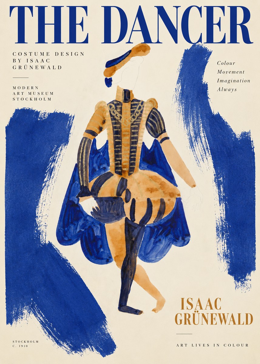 Isaac Grünewald Costume Design XV No3 - Poszter