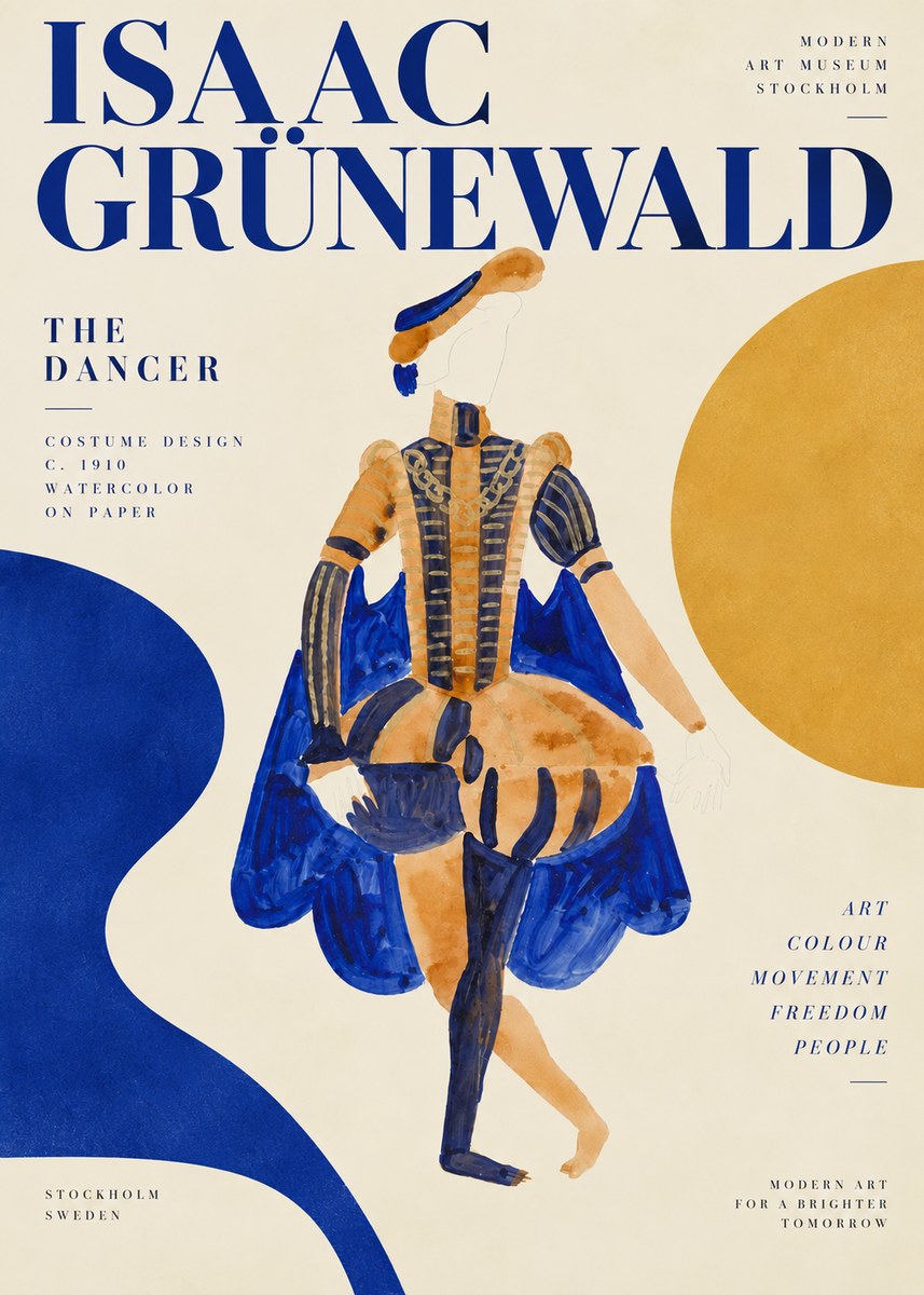 Isaac Grünewald Costume Design XV No5 - Poszter