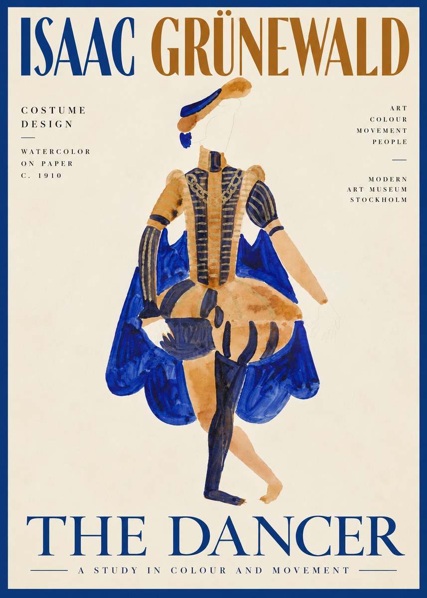 Isaac Grünewald Costume Design XV No6 - Poszter