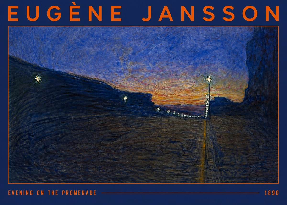 Eugène Jansson Evening on the Promenade No2 - Poszter