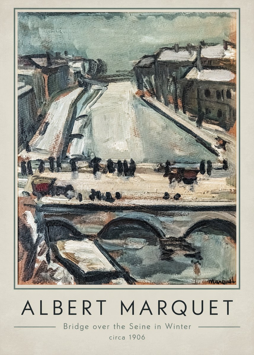 Albert Marquet Bridge over the Seine in Winter No1 - Poszter