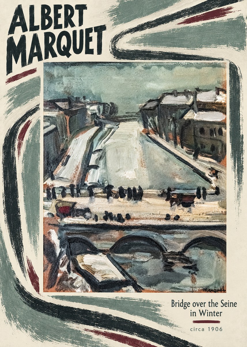 Albert Marquet Bridge over the Seine in Winter No5 - Poszter