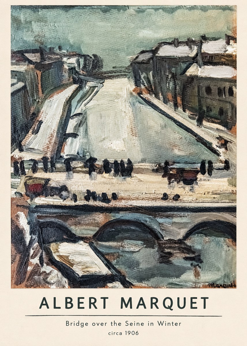 Albert Marquet Bridge over the Seine in Winter No6 - Poszter