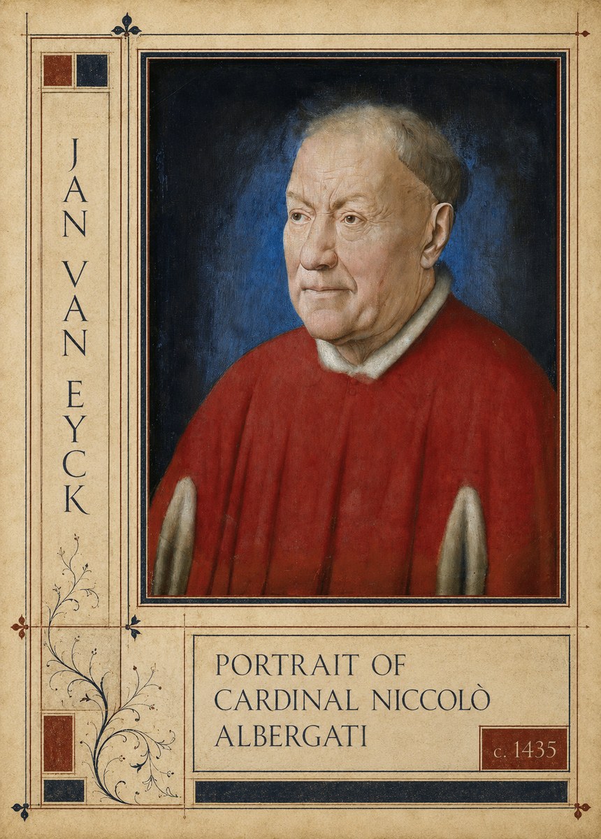 Jan van Eyck Portrait of Cardinal Niccolò Albergati No2 - Poszter