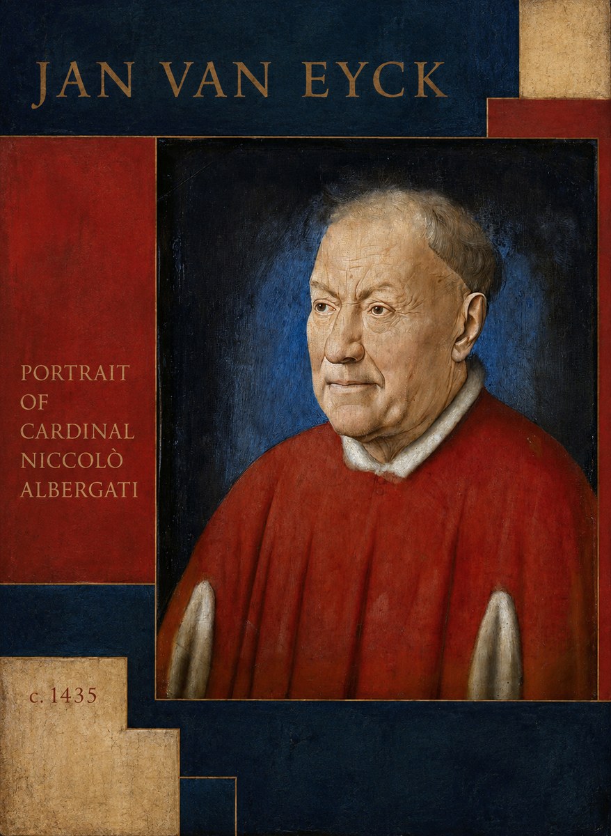 Jan van Eyck Portrait of Cardinal Niccolò Albergati No6 - Poszter