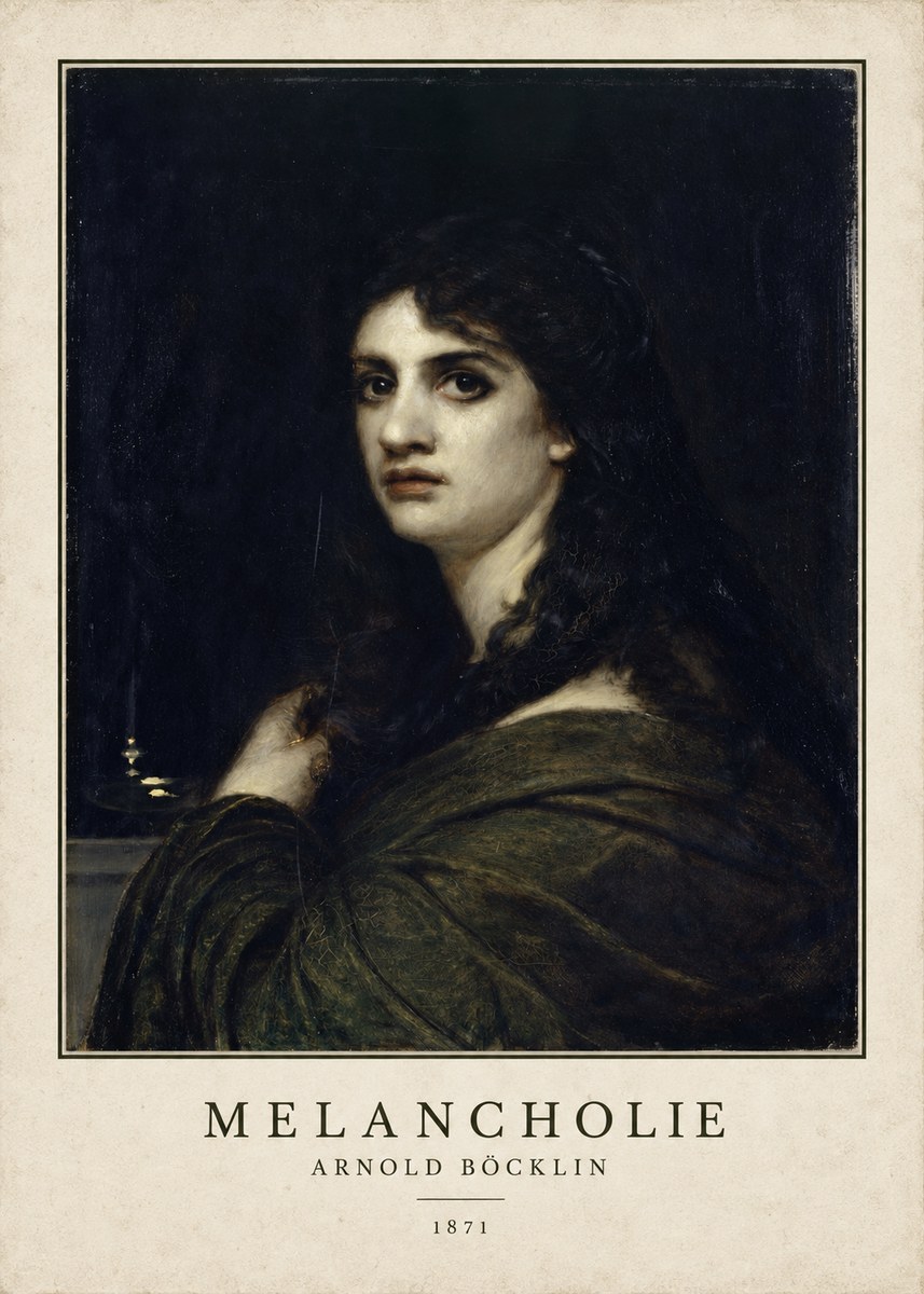 Arnold Böcklin Melancholie No3 - Poszter