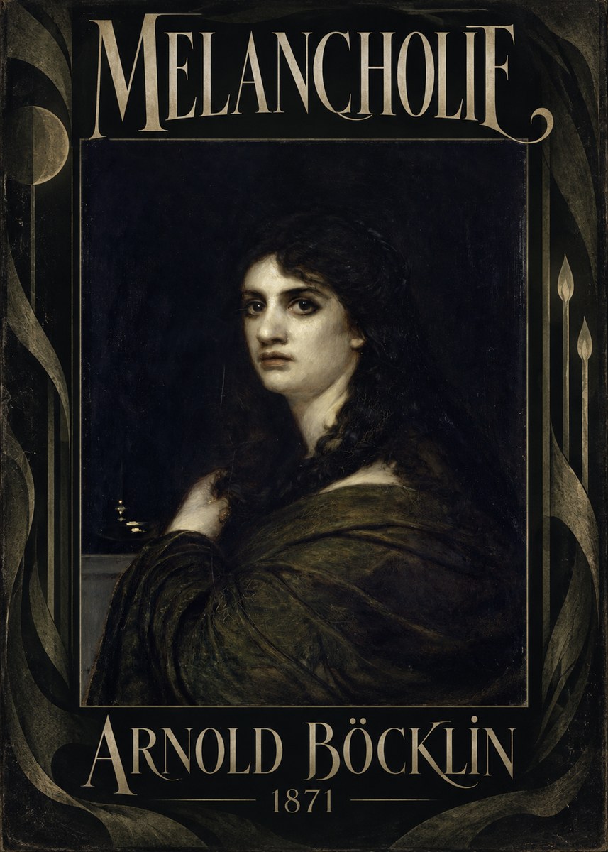 Arnold Böcklin Melancholie No5 - Poszter